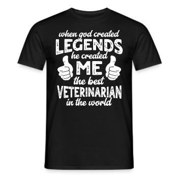 Légende vétérinaire vBest - T-shirt homme - noir - Devant - AI Model Male 178 light (178cm)