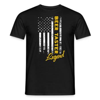 Beer tester legend - Men's T-Shirt - black - Front - AI Model Male 178 light (178cm)