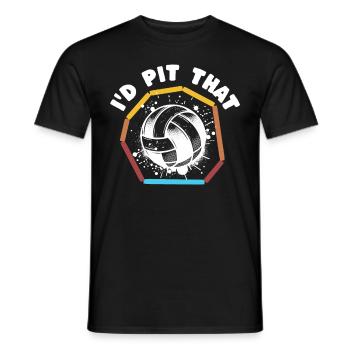 Gaga Ball Sprüche - Männer T-Shirt - Schwarz - Vorne - AI Model Male 178 light (178cm)