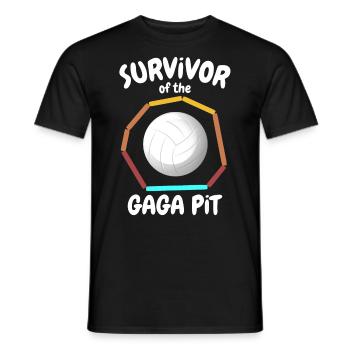 Gaga Ball Sprüche - Männer T-Shirt - Schwarz - Vorne - AI Model Male 178 light (178cm)