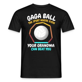 Lustiger Gaga Ball Spruch - Männer T-Shirt - Schwarz - Vorne - AI Model Male 178 light (178cm)
