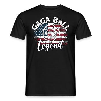 Gaga Ball Sprüche - Männer T-Shirt - Schwarz - Vorne - AI Model Male 178 light (178cm)