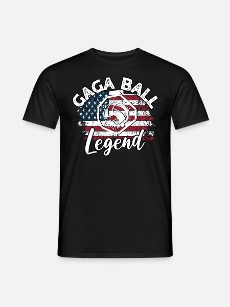Gaga Ball Sprüche - Männer T-Shirt - Schwarz