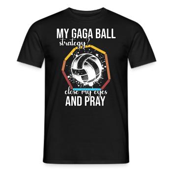Funny Gaga Ball Saying - Men's T-Shirt - black - Front - AI Model Male 178 light (178cm)