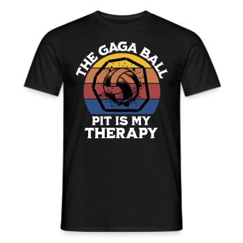Funny Gaga Ball Saying - Men's T-Shirt - black - Front - AI Model Male 178 light (178cm)