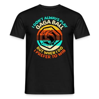 Gaga Ball Sprüche - Männer T-Shirt - Schwarz - Vorne - AI Model Male 178 light (178cm)