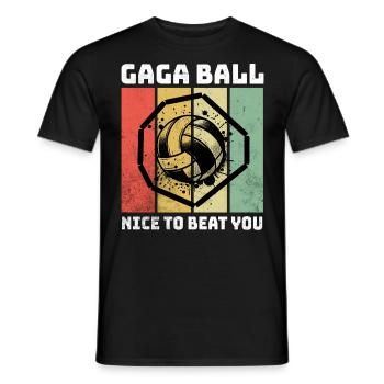 Gaga Ball Sprüche - Männer T-Shirt - Schwarz - Vorne - AI Model Male 178 light (178cm)