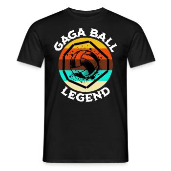 Gaga Ball Legende - Männer T-Shirt - Schwarz - Vorne - AI Model Male 178 light (178cm)