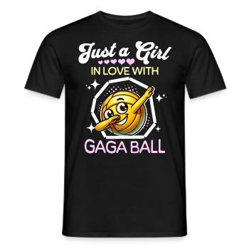 Gaga Ball Mädchen - Männer T-Shirt - Schwarz - Vorne - AI Model Male 178 light (178cm)