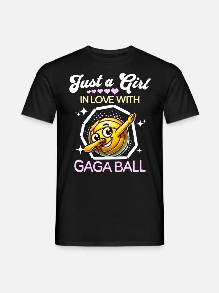Gaga Ball Mädchen - Männer T-Shirt - Schwarz