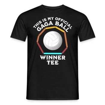 Gaga Ball Spieler - Männer T-Shirt - Schwarz - Vorne - AI Model Male 178 light (178cm)