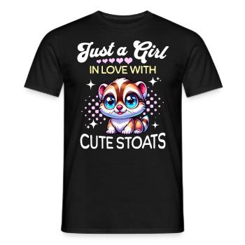 Ermine Girl - Men's T-Shirt - black - Front - AI Model Male 178 light (178cm)