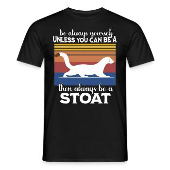 Hermelin Spruch - Männer T-Shirt - Schwarz - Vorne - AI Model Male 178 light (178cm)