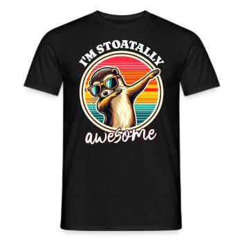 Dictons amusants d’hermine - T-shirt homme - noir - Devant - AI Model Male 178 light (178cm)