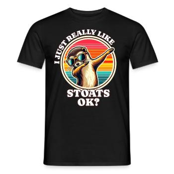 Ich Liebe Hermelin Spruch - Männer T-Shirt - Schwarz - Vorne - AI Model Male 178 light (178cm)