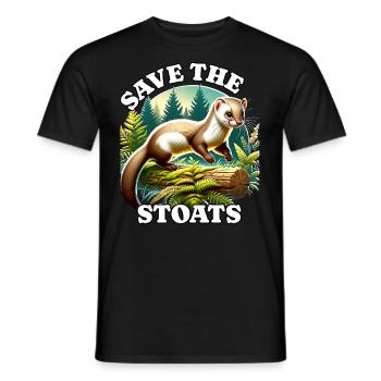 Save Ermine - Men's T-Shirt - black - Front - AI Model Male 178 light (178cm)
