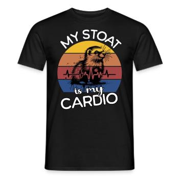 Ermine ECG Ermine Heart Line - Men's T-Shirt - black - Front - AI Model Male 178 light (178cm)
