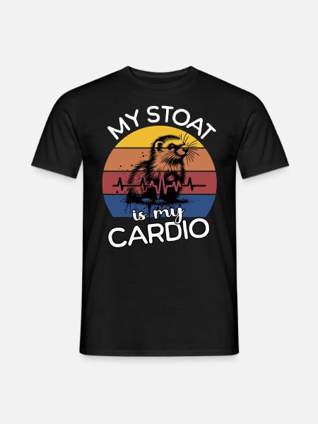 Ermine ECG Ermine Heart Line - Men's T-Shirt - black