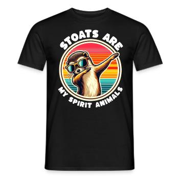 Dictons amusants d’hermine - T-shirt homme - noir - Devant - AI Model Male 178 light (178cm)