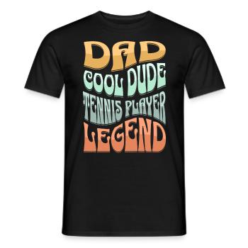 Papa joueur de tennis - T-shirt homme - noir - Devant - AI Model Male 178 light (178cm)