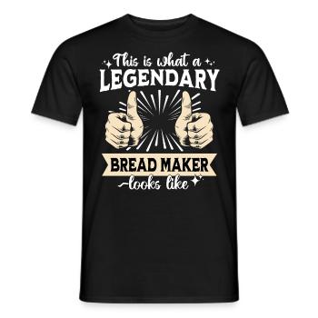 Legendary breadmaker - Men's T-Shirt - black - Front - AI Model Male 178 light (178cm)