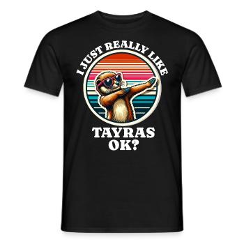 Ich Liebe Marder Spruch - Männer T-Shirt - Schwarz - Vorne - AI Model Male 178 light (178cm)
