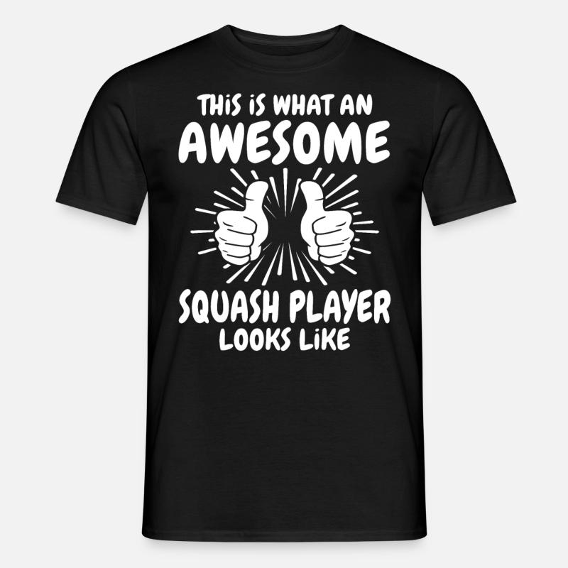 Squashspieler - Männer T-Shirt - Schwarz