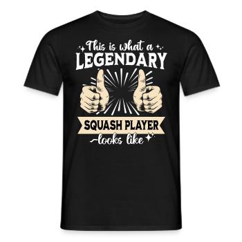 Legendärer Squashspieler - Männer T-Shirt - Schwarz - Vorne - AI Model Male 178 light (178cm)