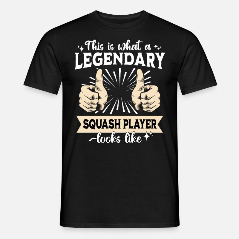Legendärer Squashspieler - Männer T-Shirt - Schwarz