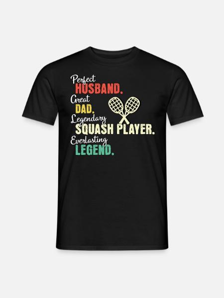 Squash player dad - Men's T-Shirt - black