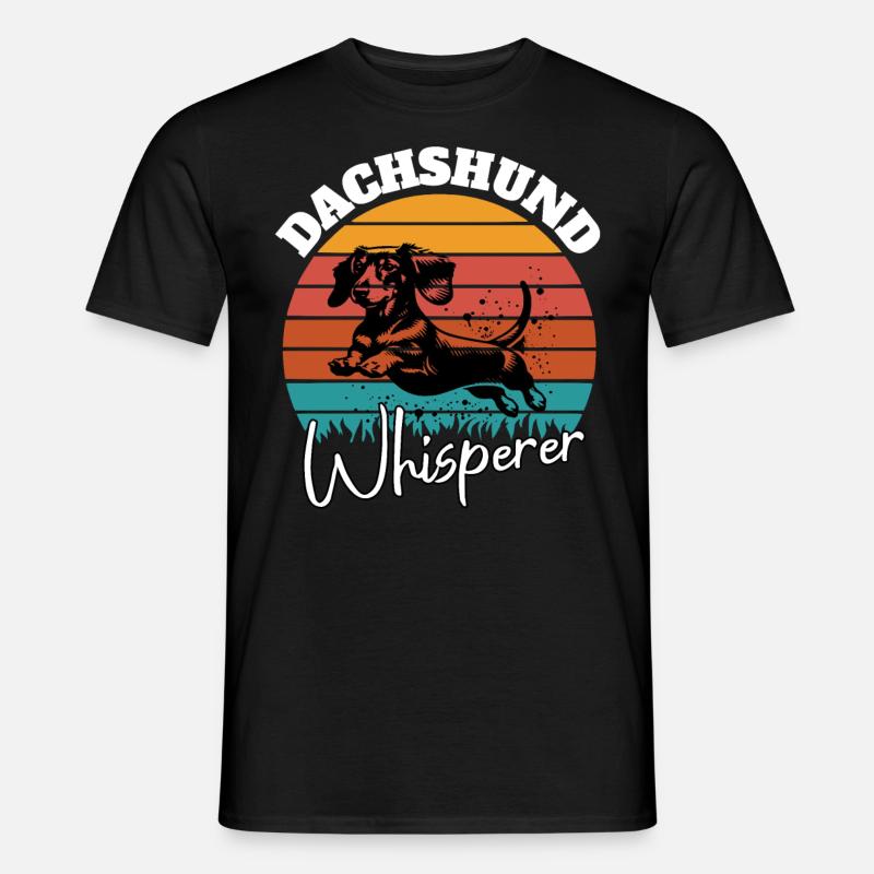 Dackel Flüsterer - Männer T-Shirt - Schwarz