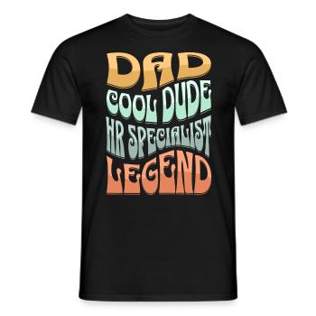 Papa HR Spezialist - Männer T-Shirt - Schwarz - Vorne - AI Model Male 178 light (178cm)