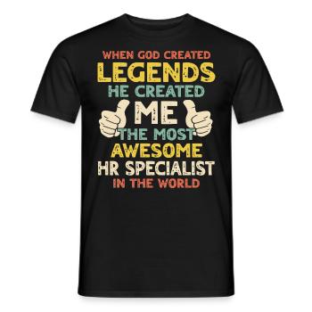 HR Specialist - Men's T-Shirt - black - Front - AI Model Male 178 light (178cm)