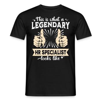 Spécialiste légendaire des ressources humaines - T-shirt homme - noir - Devant - AI Model Male 178 light (178cm)