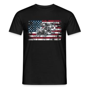 Dachshund US - Men's T-Shirt - black - Front - AI Model Male 178 light (178cm)