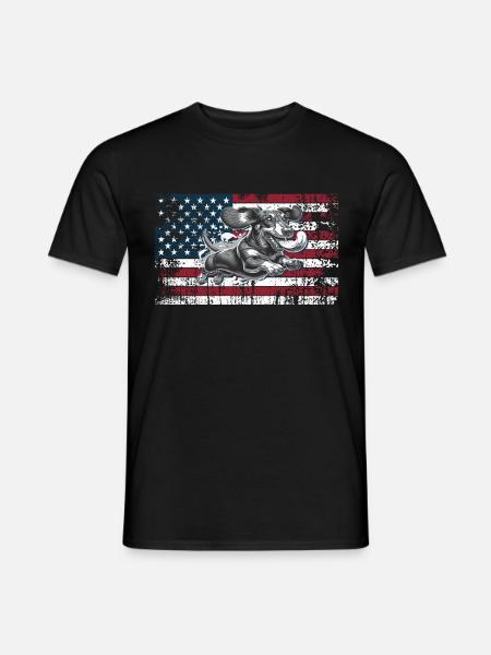 Dachshund US - Men's T-Shirt - black