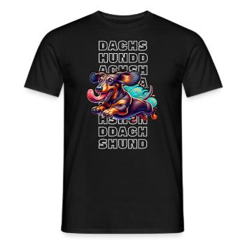 Dachshund - Männer T-Shirt - Schwarz - Vorne - AI Model Male 178 light (178cm)