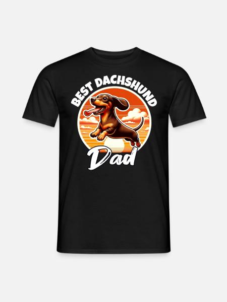 Papa teckel - T-shirt homme - noir