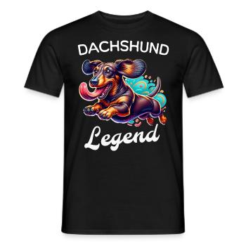 Teckel Légende Teckel - T-shirt homme - noir - Devant - AI Model Male 178 light (178cm)