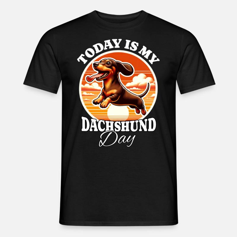 Dackel - Männer T-Shirt - Schwarz