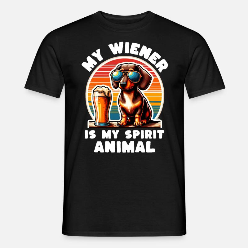 Lustige Dackel Sprüche - Männer T-Shirt - Schwarz