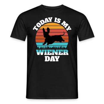 Dackel Sprüche Dachshund - Männer T-Shirt - Schwarz - Vorne - AI Model Male 178 light (178cm)