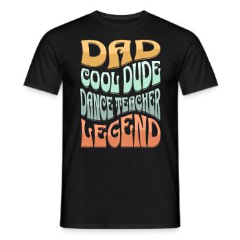 Papa Tanzlehrer - Männer T-Shirt - Schwarz - Vorne - AI Model Male 178 light (178cm)