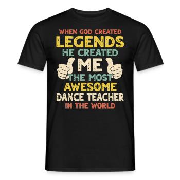 Tanzlehrer - Männer T-Shirt - Schwarz - Vorne - AI Model Male 178 light (178cm)