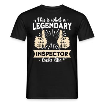 Inspecteur légendaire - T-shirt homme - noir - Devant - AI Model Male 178 light (178cm)