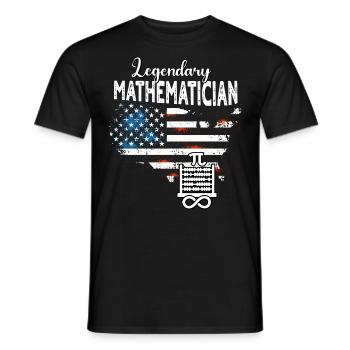 Mathematician - Men's T-Shirt - black - Front - AI Model Male 178 light (178cm)