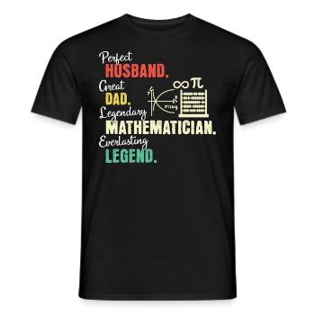 Mathematician Dad - Men's T-Shirt - black - Front - AI Model Male 178 light (178cm)
