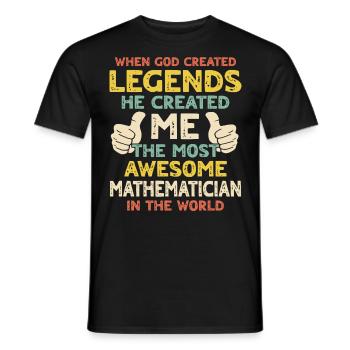 Mathematician - Men's T-Shirt - black - Front - AI Model Male 178 light (178cm)