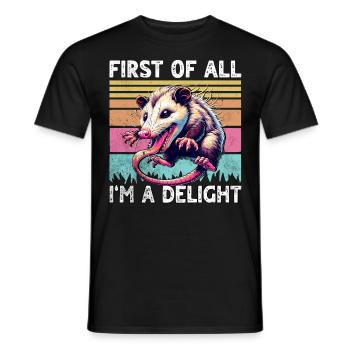 Opossum - Männer T-Shirt - Schwarz - Vorne - AI Model Male 178 light (178cm)