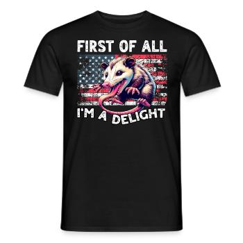 Opossum - Männer T-Shirt - Schwarz - Vorne - AI Model Male 178 light (178cm)
